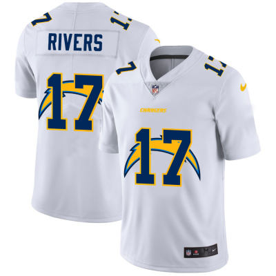 Los Angeles Los Angeles Chargers #17 Philip Rivers White Men's Nike Team Logo Dual Overlap Limited NFL Jersey Men's